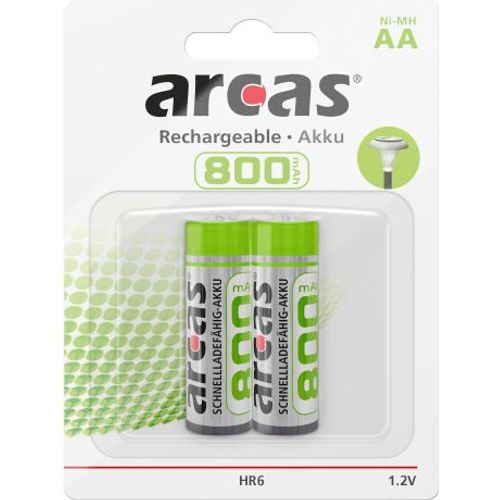 2 Rechargeable Batteries ARCAS AA 1.2V 800mAh - 3